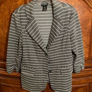SOHO Women's Gray Striped Blazer